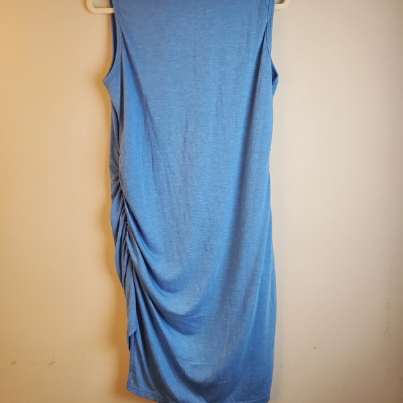 Maternity blue sleeveless dress - Picture 5 of 6